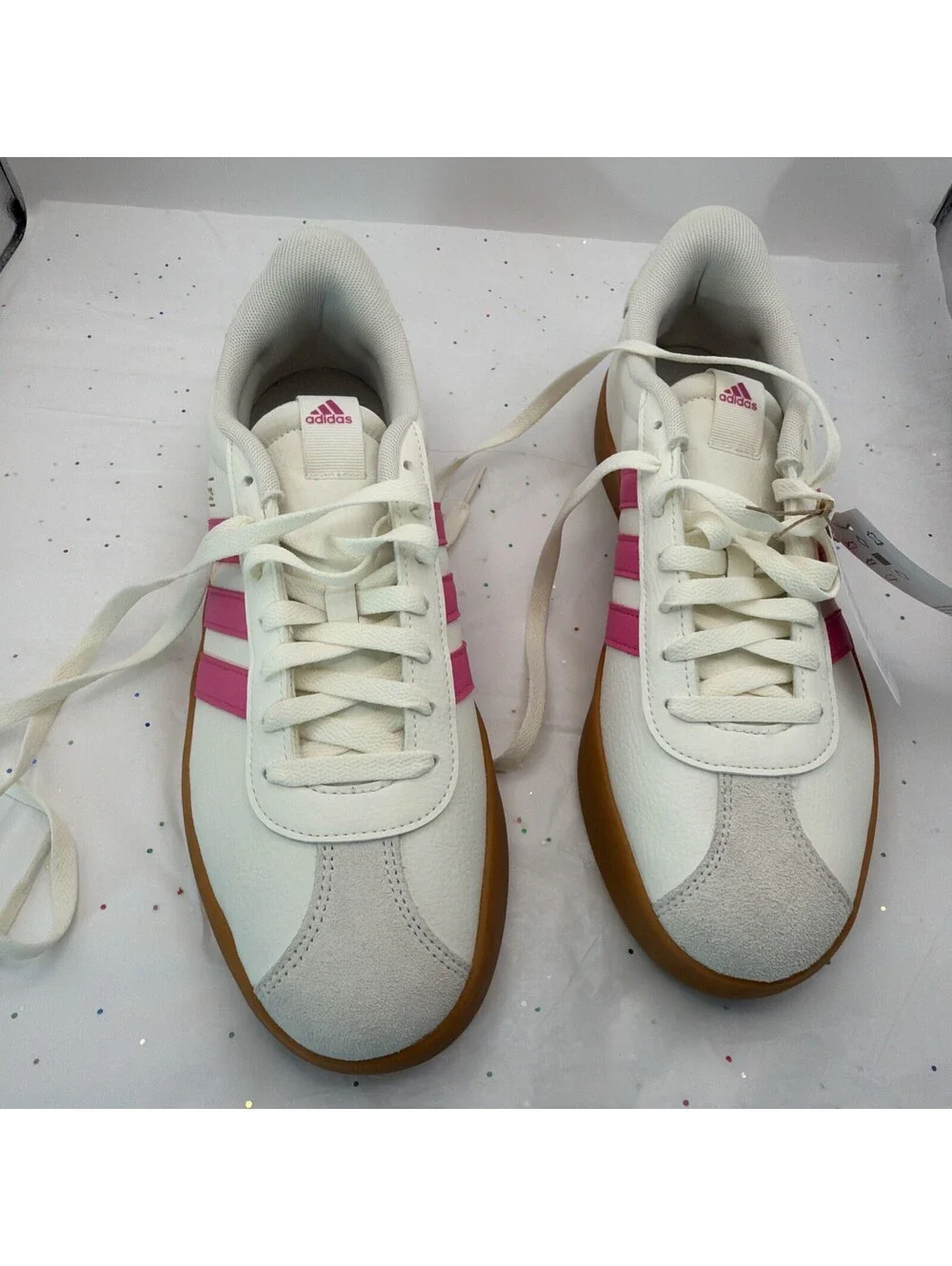 adidas VL Court 3.0 Women Size 11  JP5347 Pink White Gum New Box Damaged
